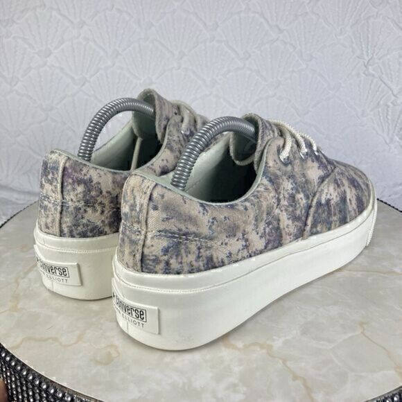 Converse Platform Sneakers Womens 9.5 Gray John Elliott Skid Grip Low Top Shoes - Picture 9 of 13